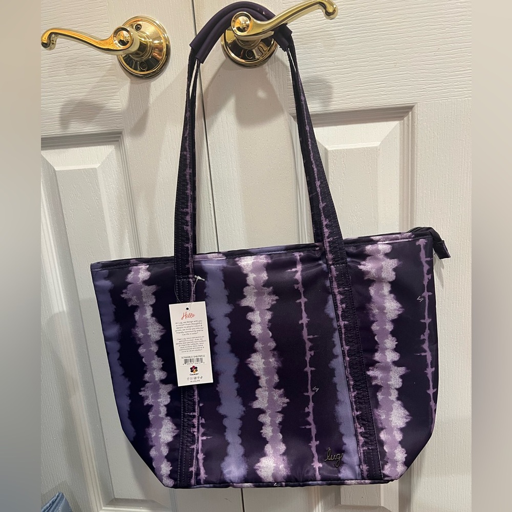 LUG Scramble Insulated Tote - Shibori Purple NWT